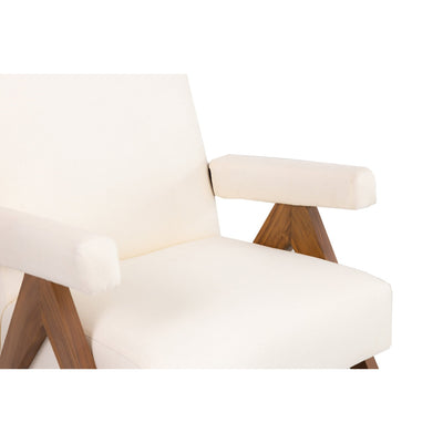Jeanneret Upholstered Lounge Chair-France & Son-FL1322BGE-Lounge Chairs-7-France and Son