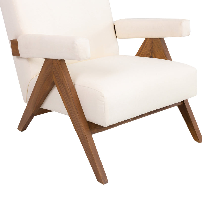 Jeanneret Upholstered Lounge Chair-France & Son-FL1322BGE-Lounge Chairs-8-France and Son