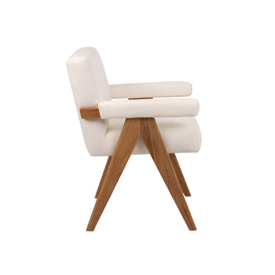Jeanneret Dining Armchair - Upholstered-France & Son-FL1324IVORY-Dining ChairsSingle-Ivory-12-France and Son