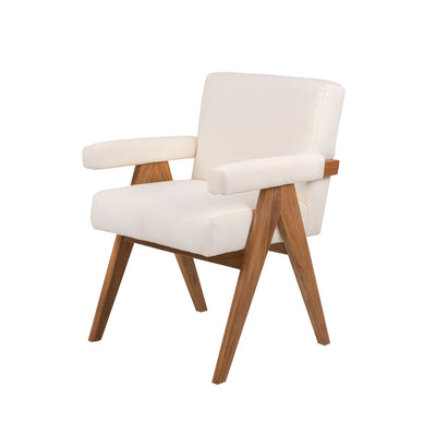 Jeanneret Dining Armchair - Upholstered-France & Son-FL1324NTRL-Dining ChairsSingle-Natural-8-France and Son