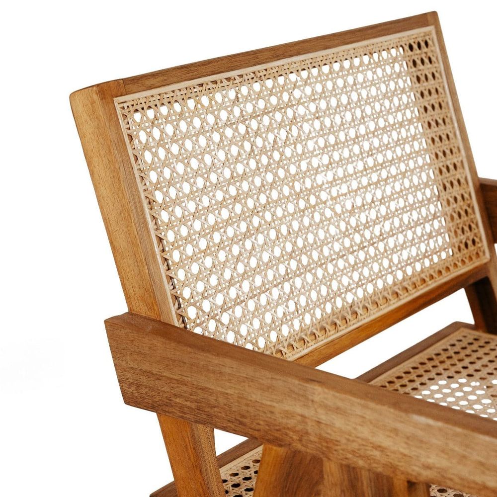 Jeanneret Barstool With Arms Hand Caned Seat and Back – France & Son