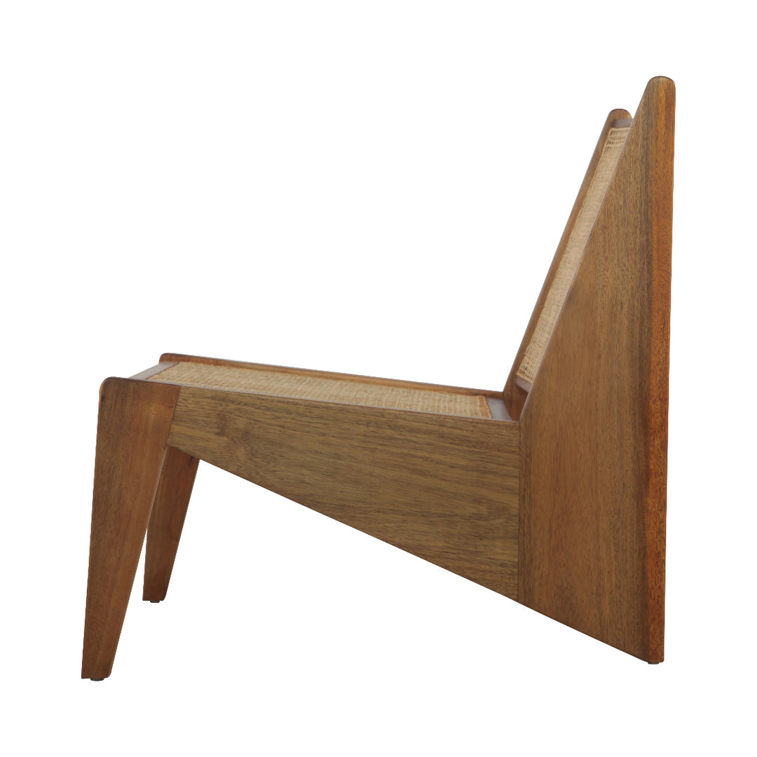 Jeanneret Kangaroo Lounge Chair with Hand Caned Seat-France & Son-FL1330NTRL-Lounge ChairsNatural-4-France and Son