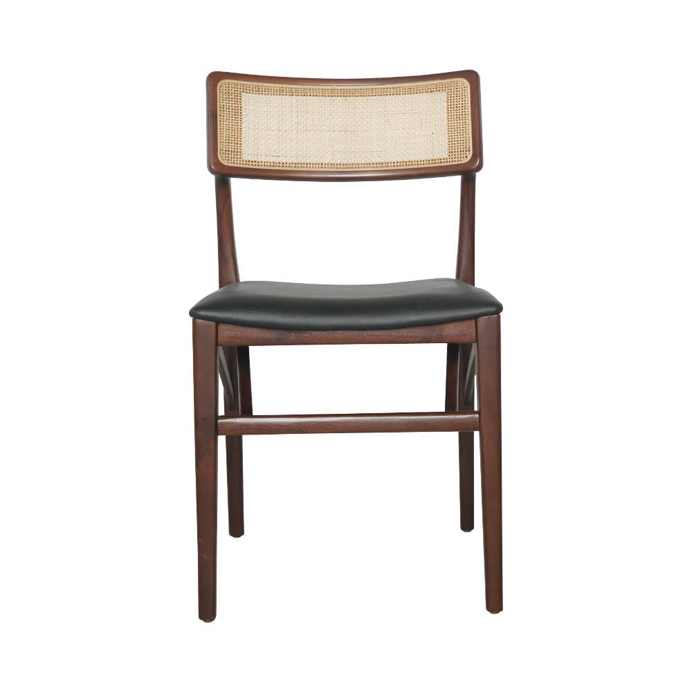 Razzia Cane Dining Chair With Seat Pad France & Son FL1331BLK