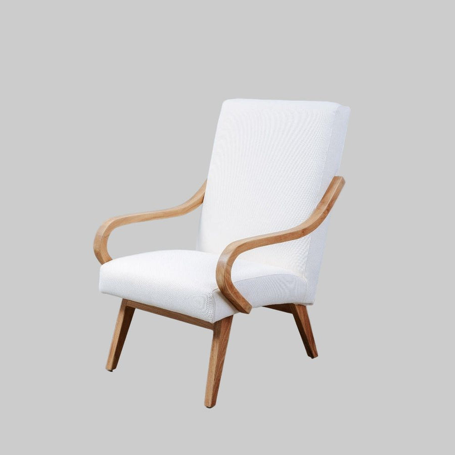 Teak Claudine Lounge Chair-France & Son-FL1348BGE-Lounge ChairsBeige-5-France and Son