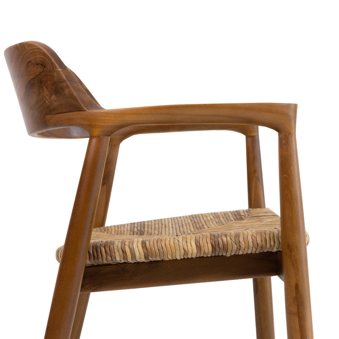 Pavels Woven Seat Dining Chair-France & Son-FL1351NEW-Dining ChairsNatural Teak-5-France and Son
