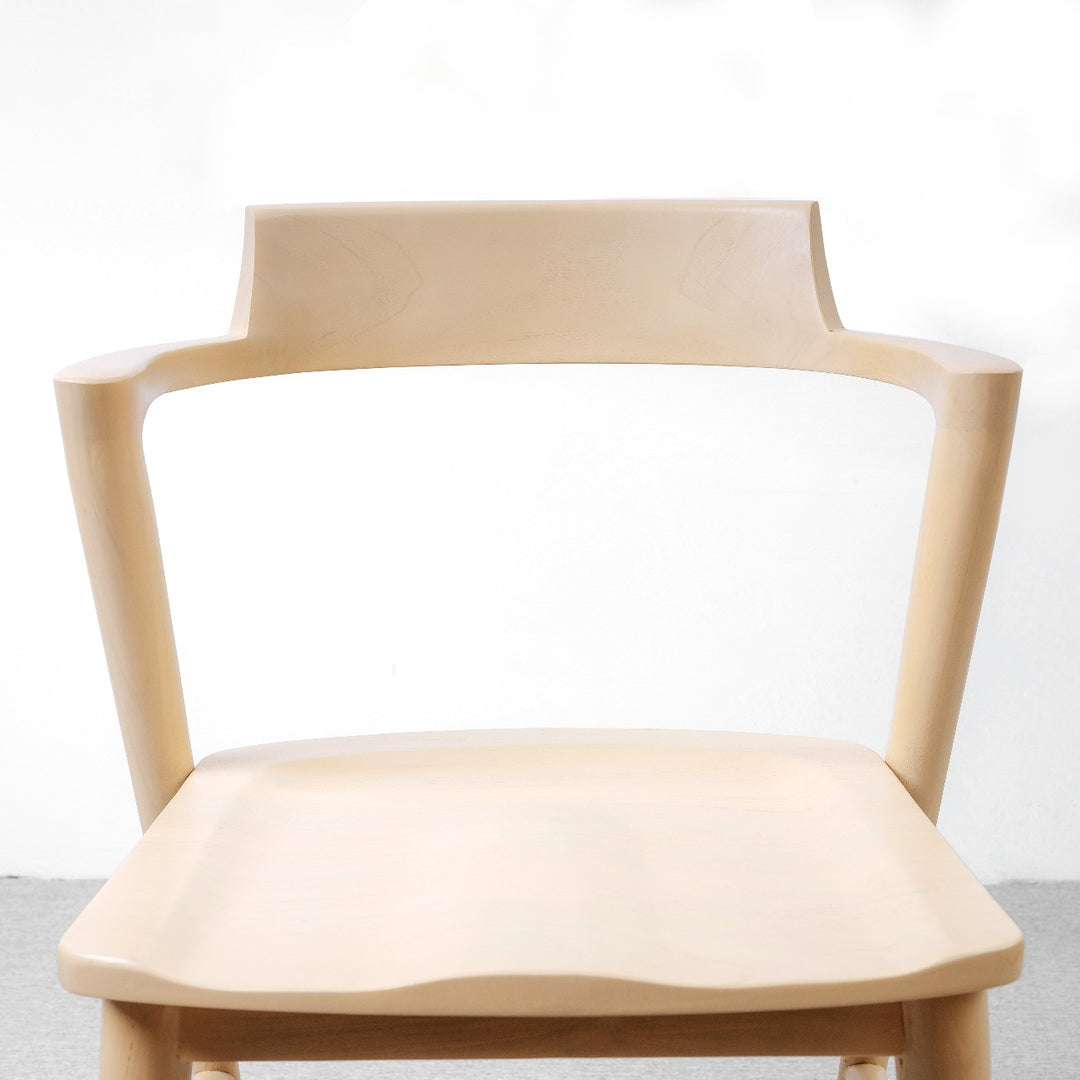 Teak Elbow Z Dining Chair-France & Son-FL1352IVORY-Dining ChairsIvory-4-France and Son
