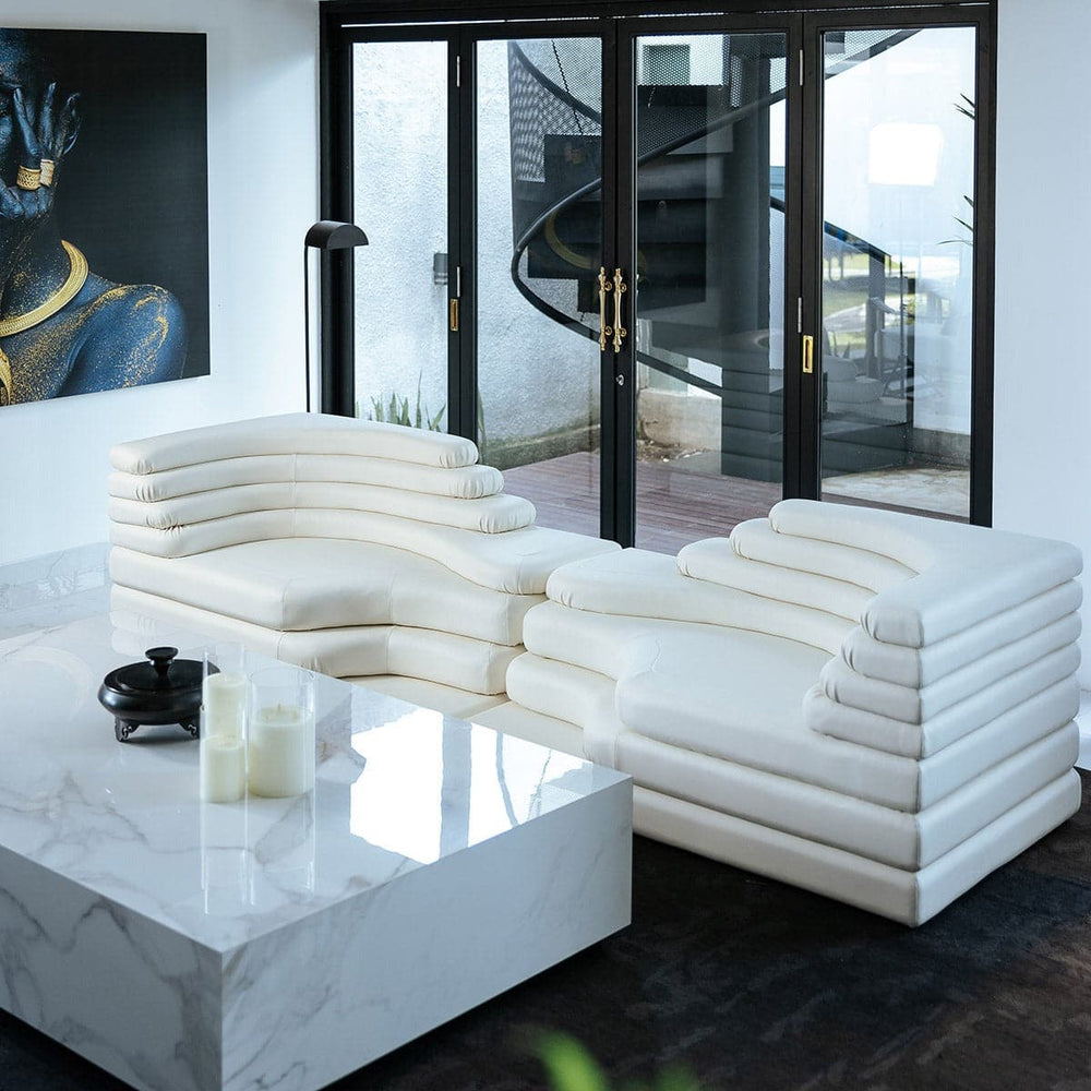 Terrazza Sofa - Vegan Leather-France & Son-FL1357WHTL-SofasLeft-1-France and Son