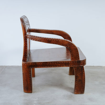Carved Ezequiel Lounge Chair-France & Son-FL1358-Lounge Chairs-3-France and Son