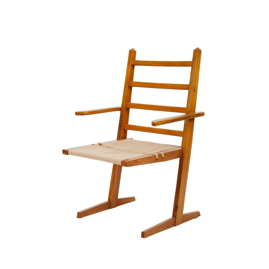 Parallel Teak Cantilever Chair-France & Son-FL1383ARM-Dining Chairs-1-France and Son