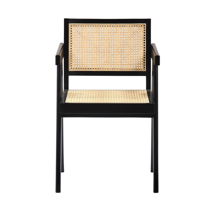 Mid Century Hand Cane Jeanneret Armchair Type 1-France & Son-FL1396NTRL-Dining ChairsNatural Teak-Single-6-France and Son