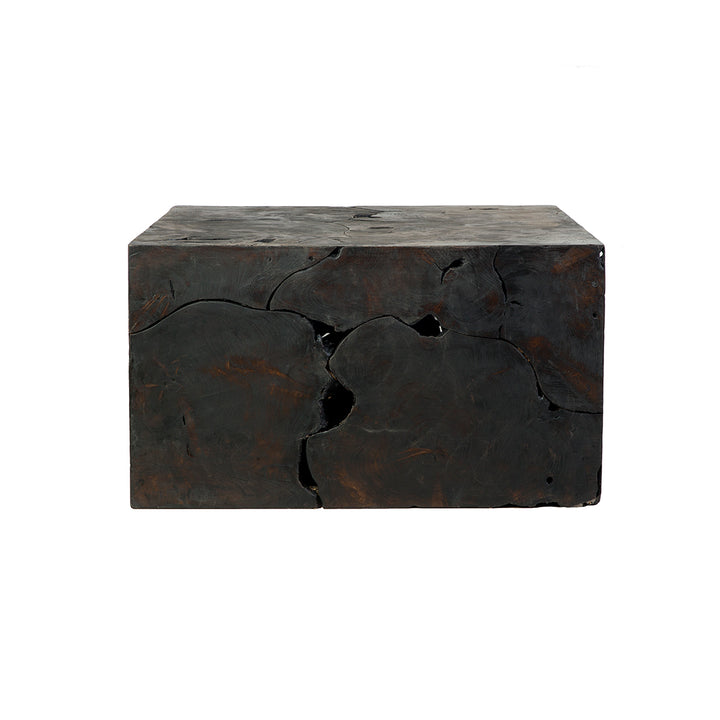 Teak Wood Organic Coffee Table - Square-France & Son-FL1414NTRL-Coffee TablesNatural-5-France and Son