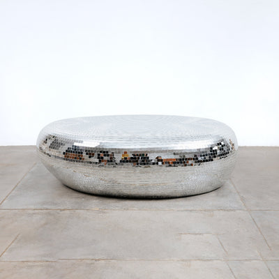 Oval Disco Ball Mirrored Coffee Table-France & Son-FL1428MOSAIC-Coffee Tables-2-France and Son
