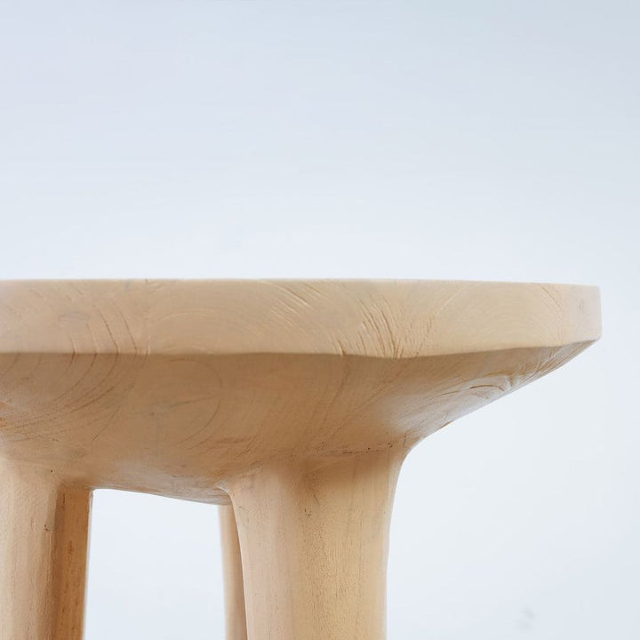 Paw Foot Pedestal Side Table-France & Son-FL1433IVORY-Side Tables-5-France and Son