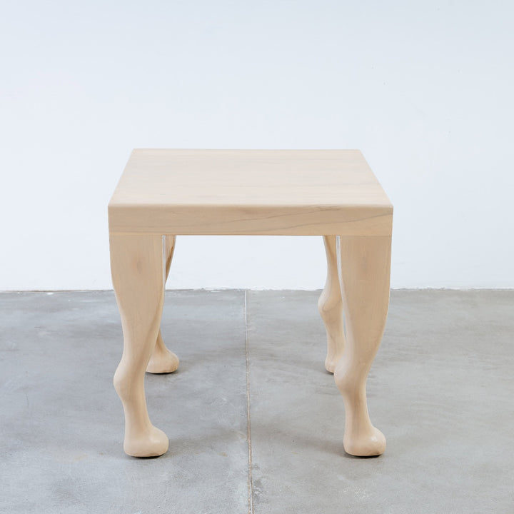 Paw Foot End Table-France & Son-FL1434IVORY-Side TablesSquare-2-France and Son