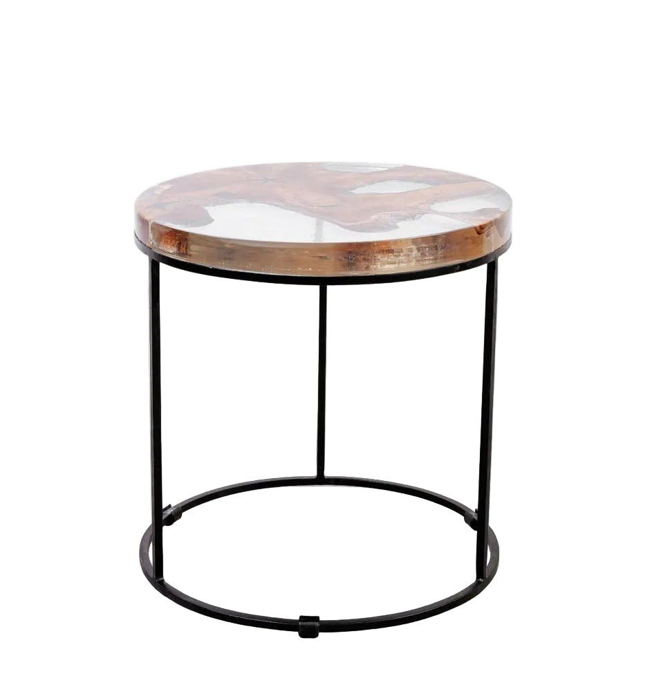 Cenric Teak and Resin Side Table-France & Son-FL1468-Side Tables-3-France and Son