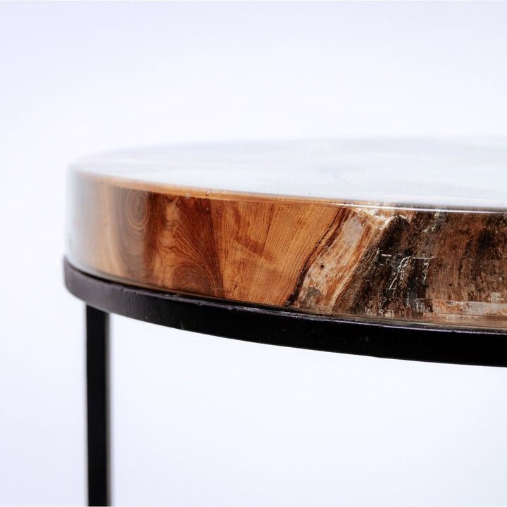 Cenric Teak and Resin Side Table-France & Son-FL1468-Side Tables-6-France and Son