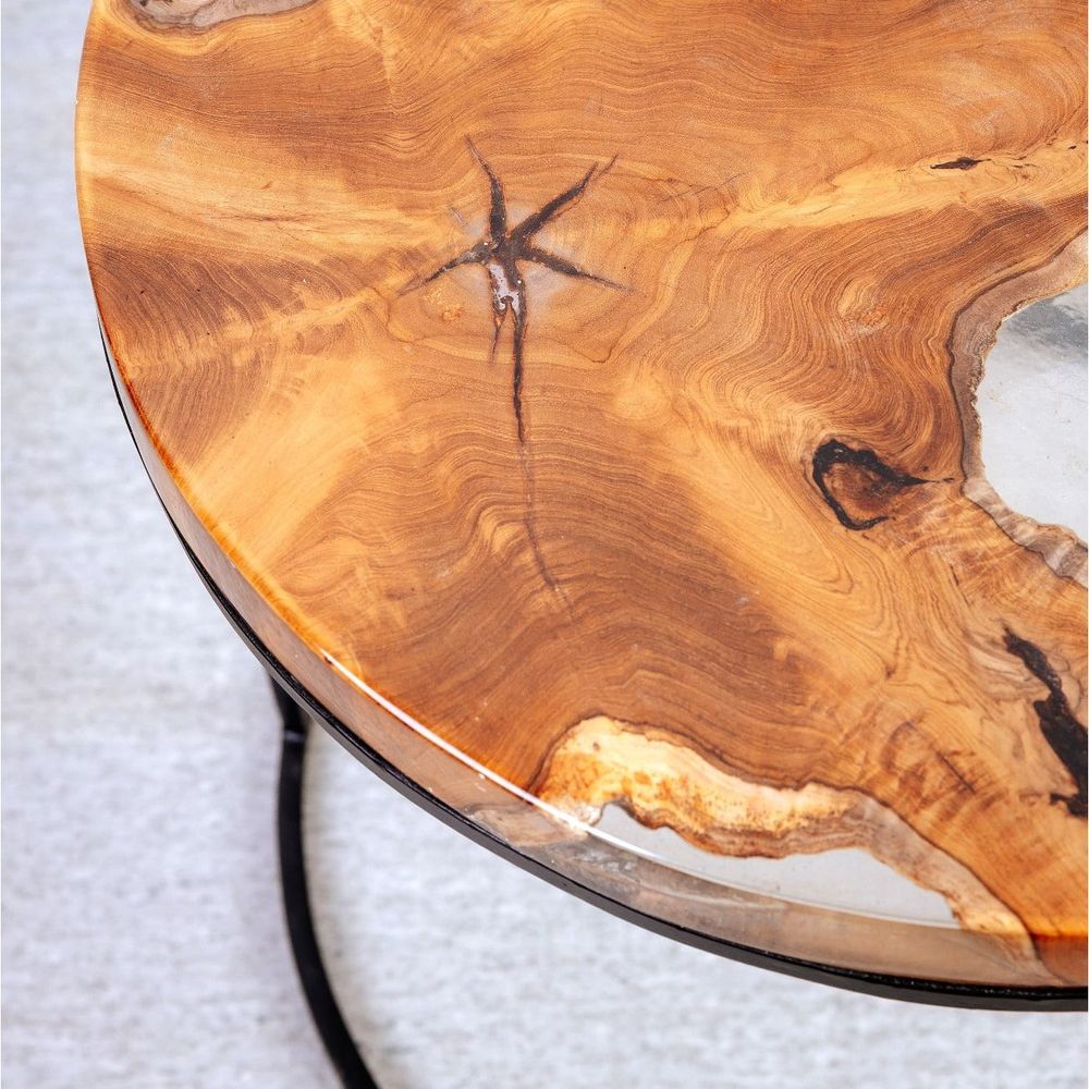 Cenric Teak and Resin Side Table-France & Son-FL1468-Side Tables-5-France and Son