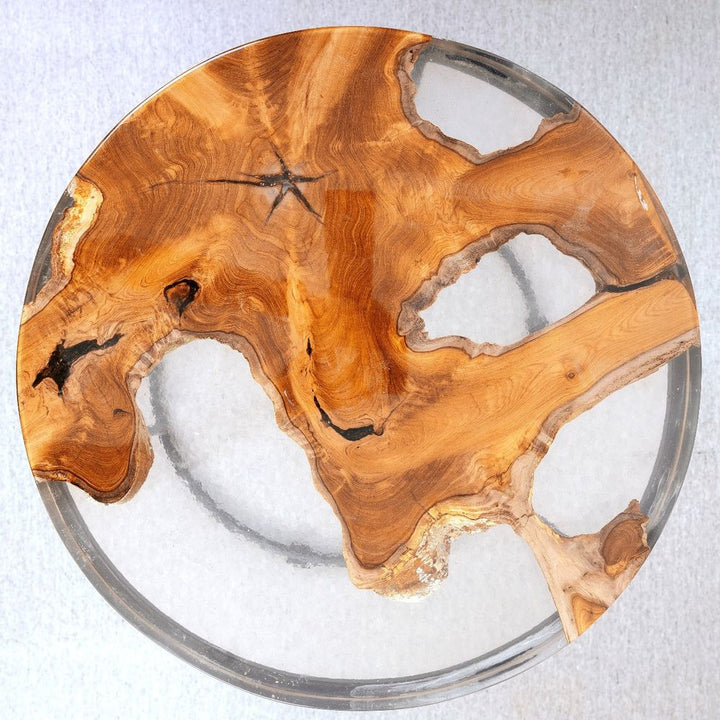 Cenric Teak and Resin Side Table-France & Son-FL1468-Side Tables-4-France and Son