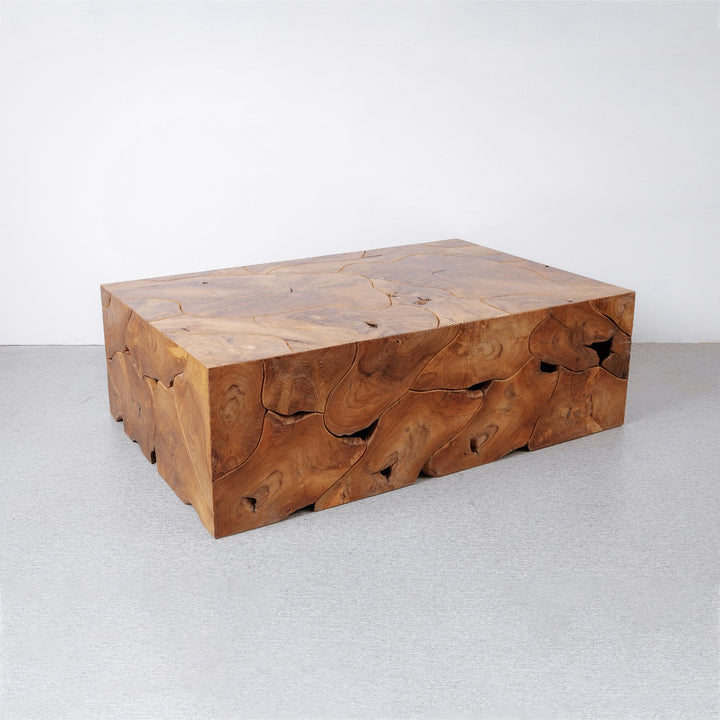 Teak Wood Organic Coffee Table - Rectangle-France & Son-FL1470L-Coffee Tables-1-France and Son