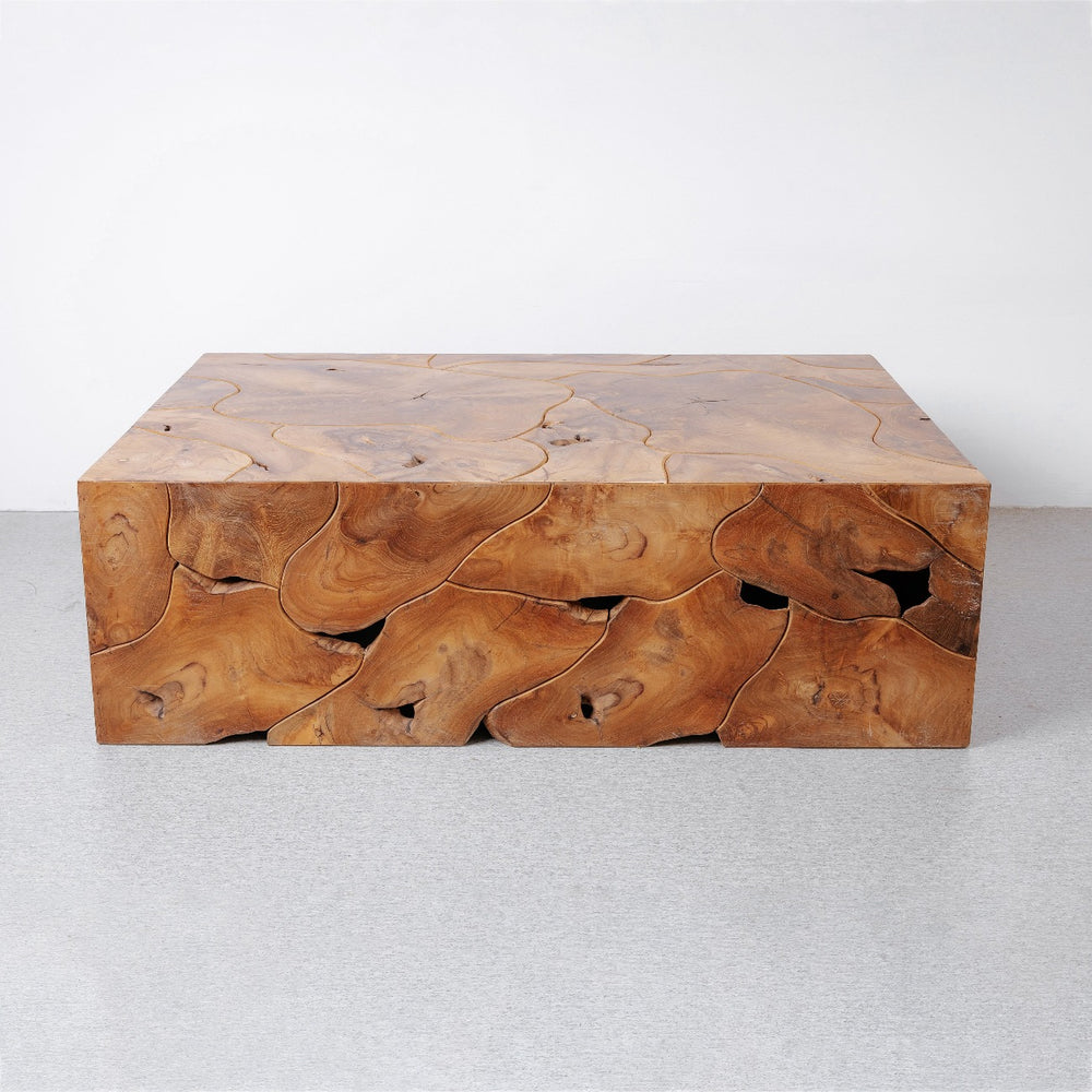 Teak Wood Organic Coffee Table - Rectangle-France & Son-FL1470L-Coffee Tables-2-France and Son