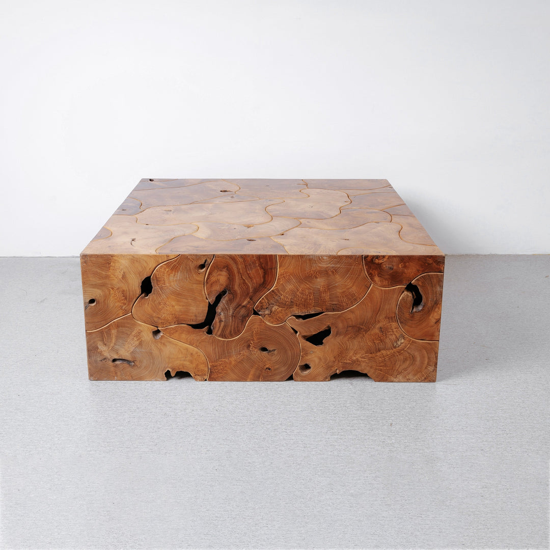 Teak Wood Organic Coffee Table - Square XL-France & Son-FL1470M-Coffee Tables-3-France and Son