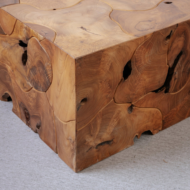 Teak Wood Organic Coffee Table - Square XL-France & Son-FL1470M-Coffee Tables-4-France and Son