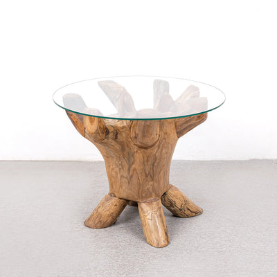 Ibori Organic Teak Root End Table-France & Son-FL1473-Side Tables-1-France and Son