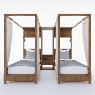 Reclaimed russian oak online canopy bed