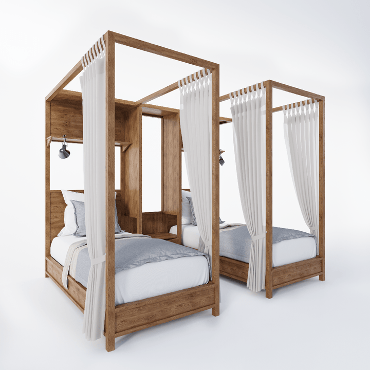 Martindale Canopy Bed-France & Son-FL1909-Q-BedsQueen-6-France and Son