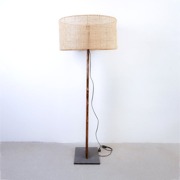 Preshant Wood Slab Floor Lamp-France & Son-FL8001-Floor Lamps-2-France and Son