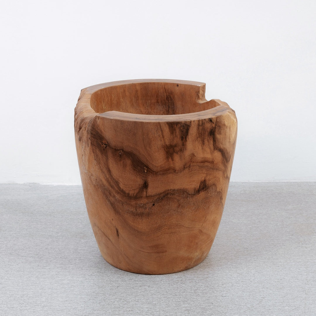 Antigonus Teak Wood Vase-France & Son-FL9044-Vases-2-France and Son