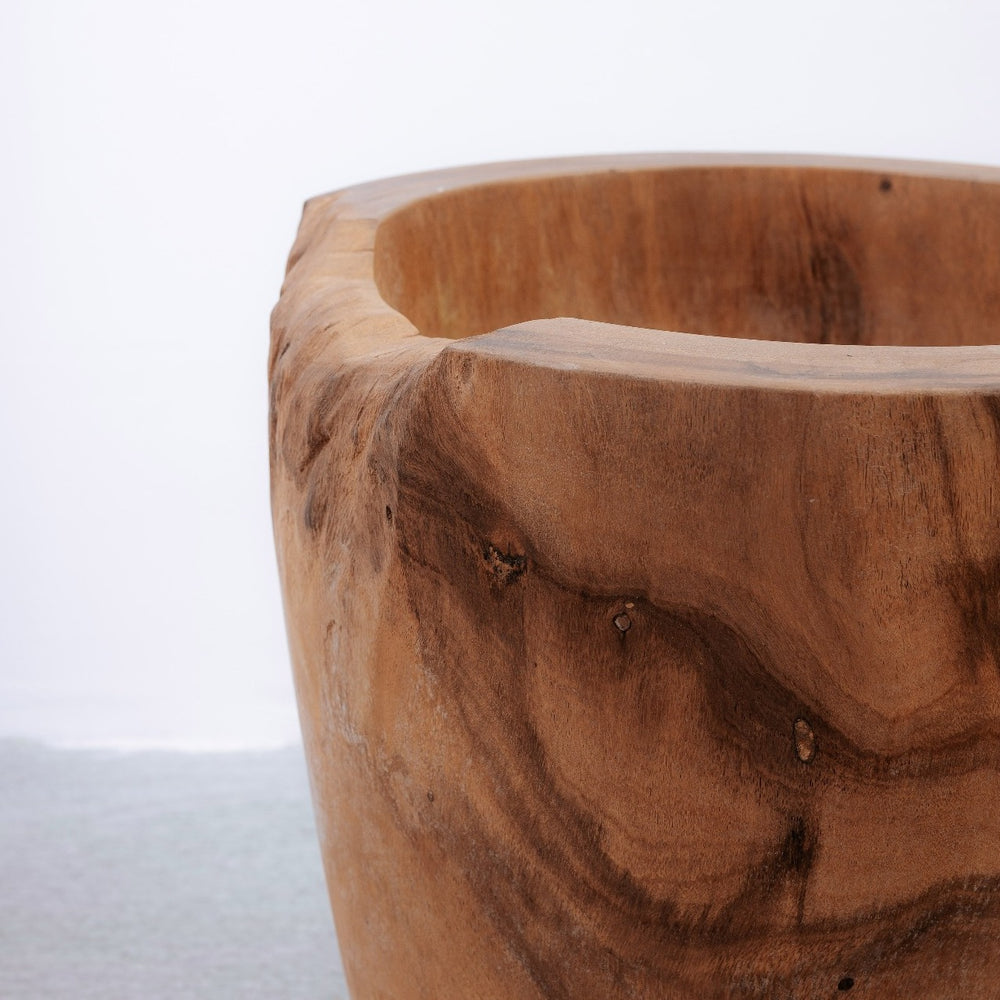 Antigonus Teak Wood Vase-France & Son-FL9044-Vases-3-France and Son