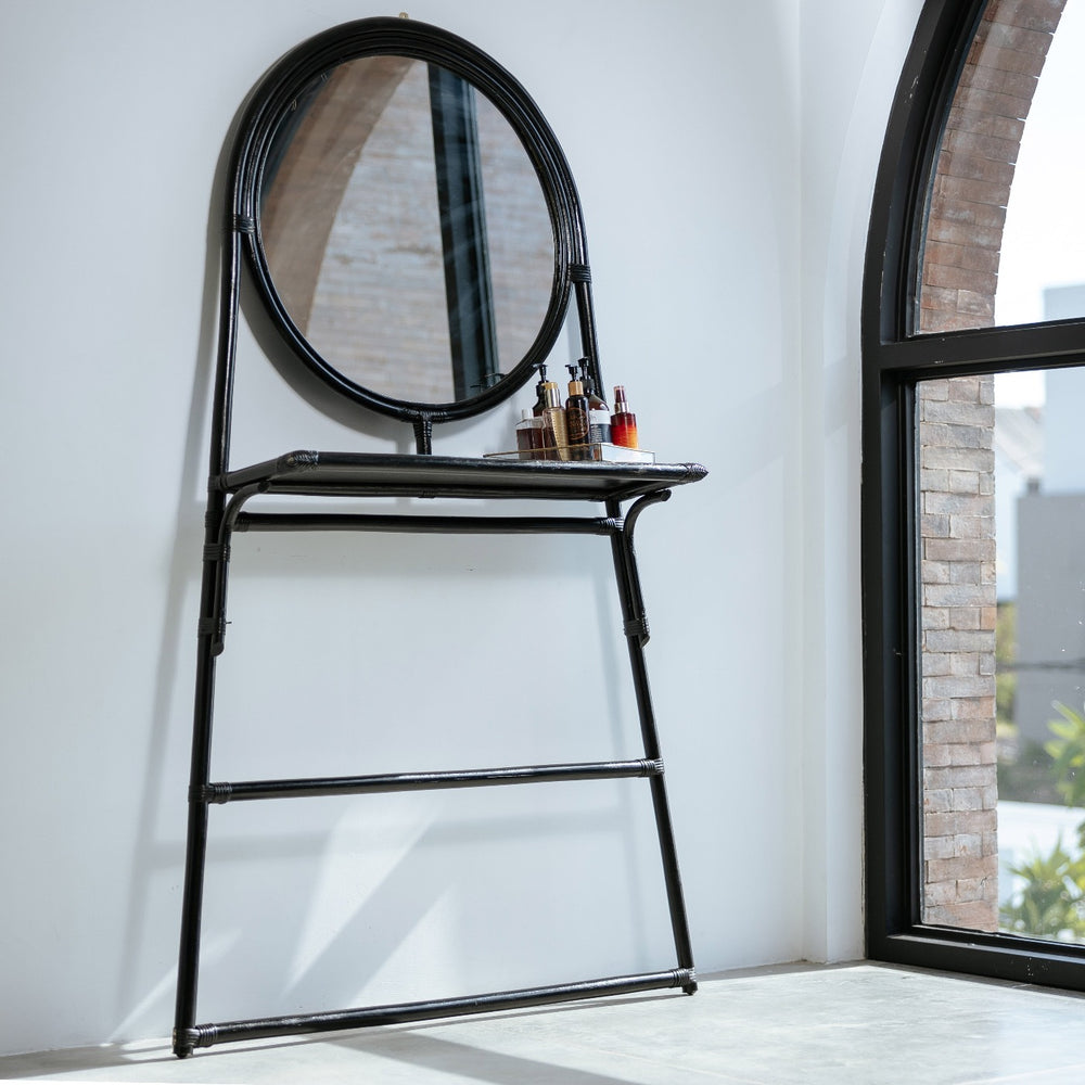 Charyn Standing Mirror with Shelf-France & Son-FL9055-Mirrors-2-France and Son