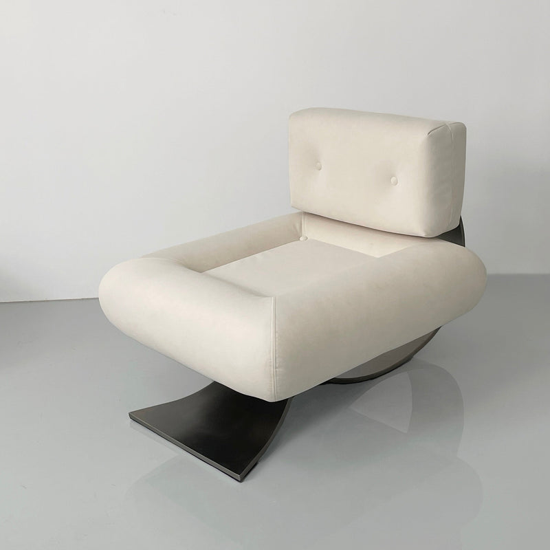 Niemeyer Lounge Chair and Ottoman-France & Son-FMC021OWHT-Lounge Chairs-3-France and Son