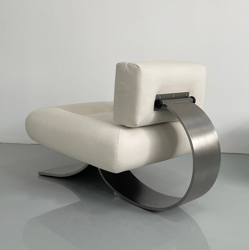 Niemeyer Lounge Chair and Ottoman-France & Son-FMC021OWHT-Lounge Chairs-4-France and Son