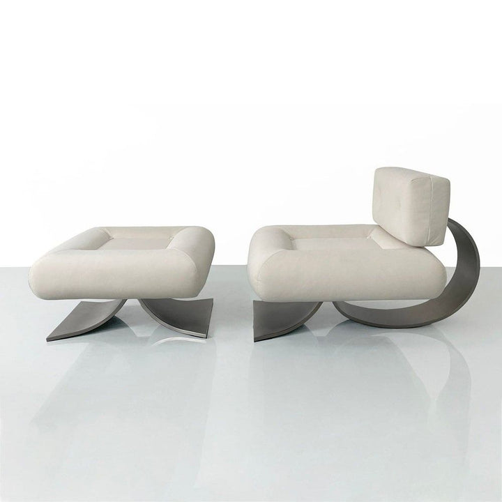 Niemeyer Lounge Chair and Ottoman-France & Son-FMC021OWHT-Lounge Chairs-1-France and Son