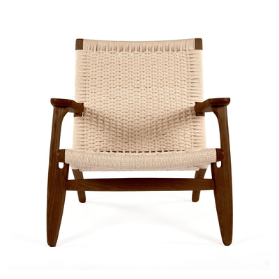 Wegner CH25 Lounge Chair-France & Son-FRC086WALNUT-Lounge ChairsBrown-Single-3-France and Son