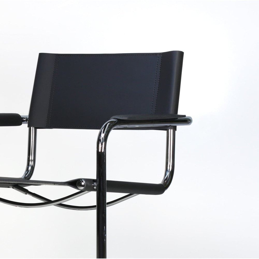 ダイニングチェア Mart Stam Cantilever Arm Chair Cantilever Leather Dining Armchair - Stainless Steel – France & Son