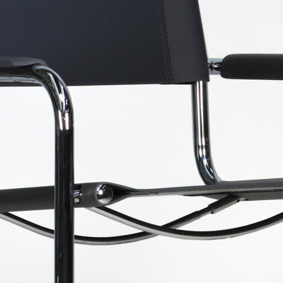 Italian Mart Stam Cantilever Armchair-France & Son-FSC121BLK-Dining ChairsSingle-2-France and Son