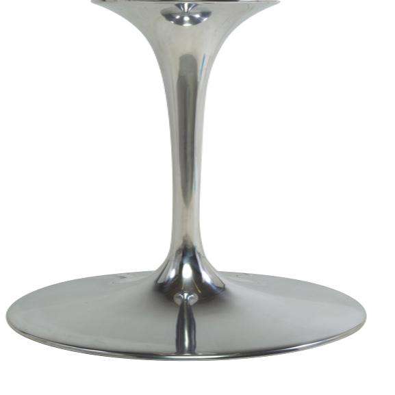 Italian Made Carrara Marble Pedestal Dining Table - 96" with Chrome Base-France & Son-FST51696WHT-FST516ALUBASE-Dining Tables-2-France and Son