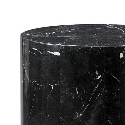 Nero Marquina Marble Side Table-France & Son-FVT040BLK-Side Tables-4-France and Son