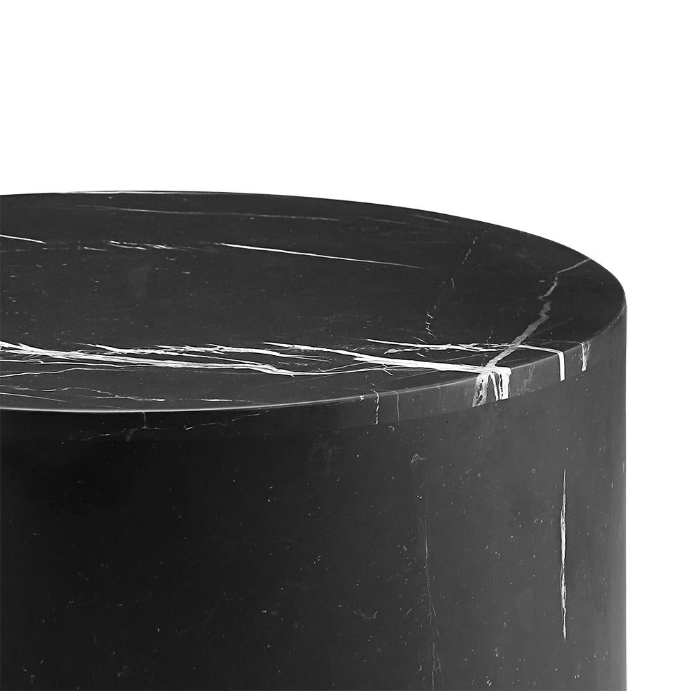 Nero Marquina Black Marble Drum Bunching Table-France & Son-FVT043MBLK-Coffee Tables-2-France and Son