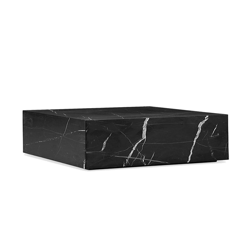 Marble Monolith Square Coffee Table-France & Son-FVT059MBLK-Coffee TablesBlack-3-France and Son