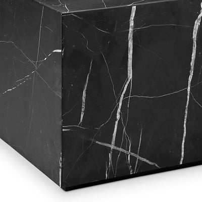 Marble Monolith Square Coffee Table-France & Son-FVT059MWHT-Coffee TablesWhite-4-France and Son