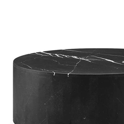 Black Marble Drum Coffee Table - Oval-France & Son-FVT061MBLK-Coffee Tables-3-France and Son
