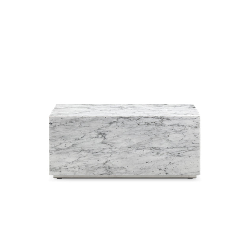 Marble Monolith Rectangle Coffee Table-France & Son-FVT150WHT-Coffee Tables-2-France and Son