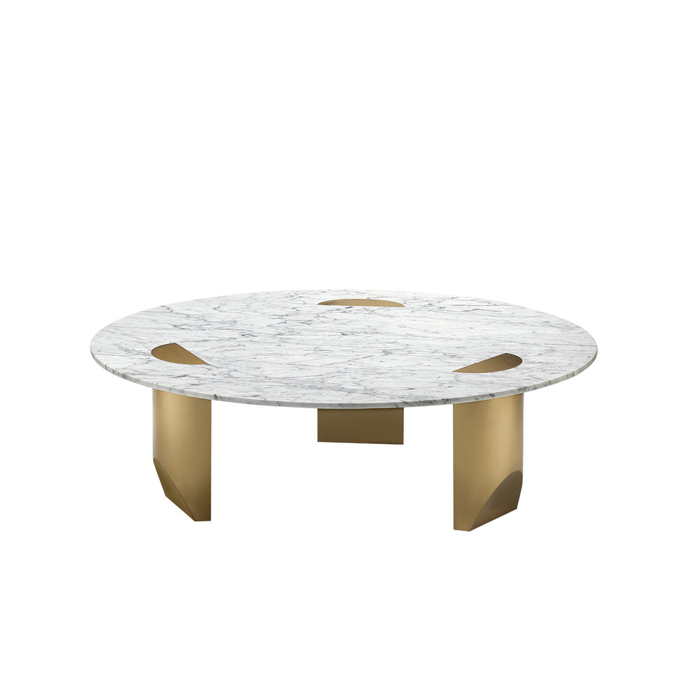 Patrina Carrara Marble Coffee Table-France & Son-FVT720MWHT-Coffee Tables-1-France and Son