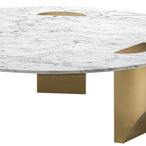 Patrina Carrara Marble Coffee Table-France & Son-FVT720MWHT-Coffee Tables-4-France and Son