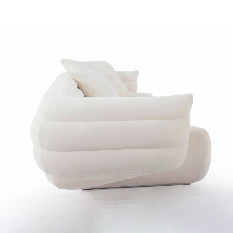 Claudette Channeled Sofa-France & Son-FYS0043IVORY-Sofas-3-France and Son