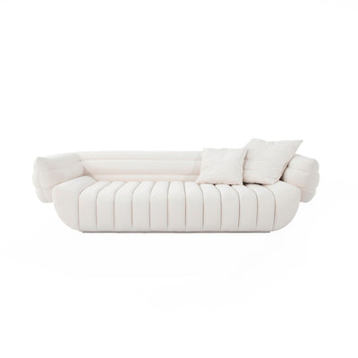 Claudette Channeled Sofa-France & Son-FYS0043IVORY-Sofas-1-France and Son
